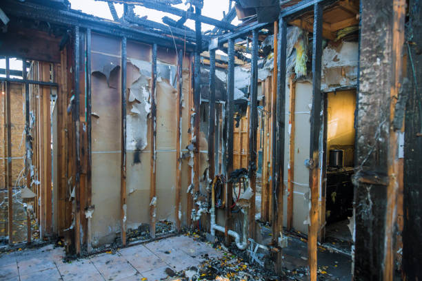 Professional Fire Damage Removal technician working in Baldwin, NY